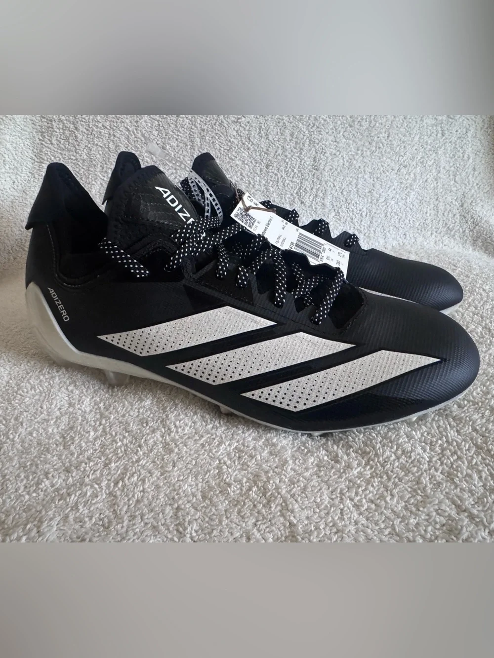 Adizero electric.1 II black football cleats Size 10